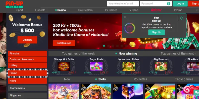 Features of the Pin-Up casino