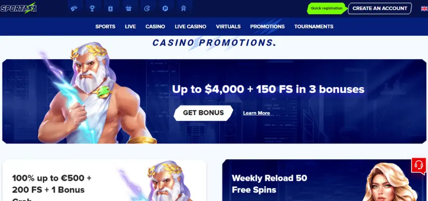Casino Sportaza bonuses